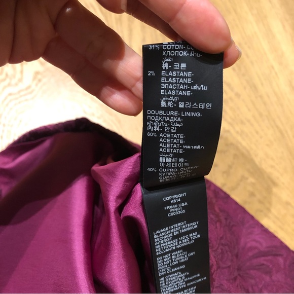 The Kooples brocade mini dress in magenta - Picture 6 of 6